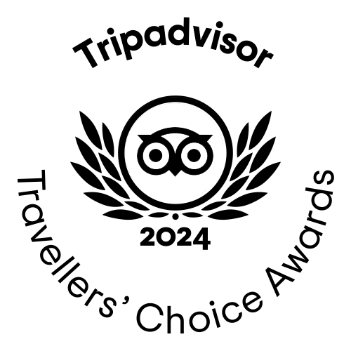 Tripadvisor 2024 Travellers' Choice Awards logo with owl and laurels.