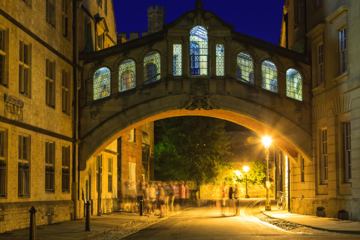 a view of a city street at night